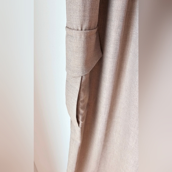 Via Bovio Italy Wide Leg Pants Trusers Side  Pockets Grey Brown Viscose size M - Picture 4 of 9